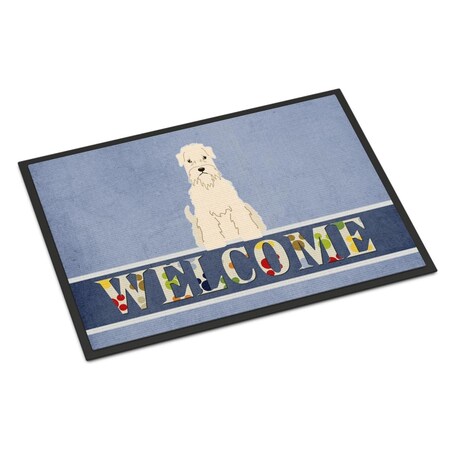 Carolines Treasures 18 x 27 in. Soft Coated Wheaten Terrier Welcome Indoor or Outdoor Mat BB5642MAT
